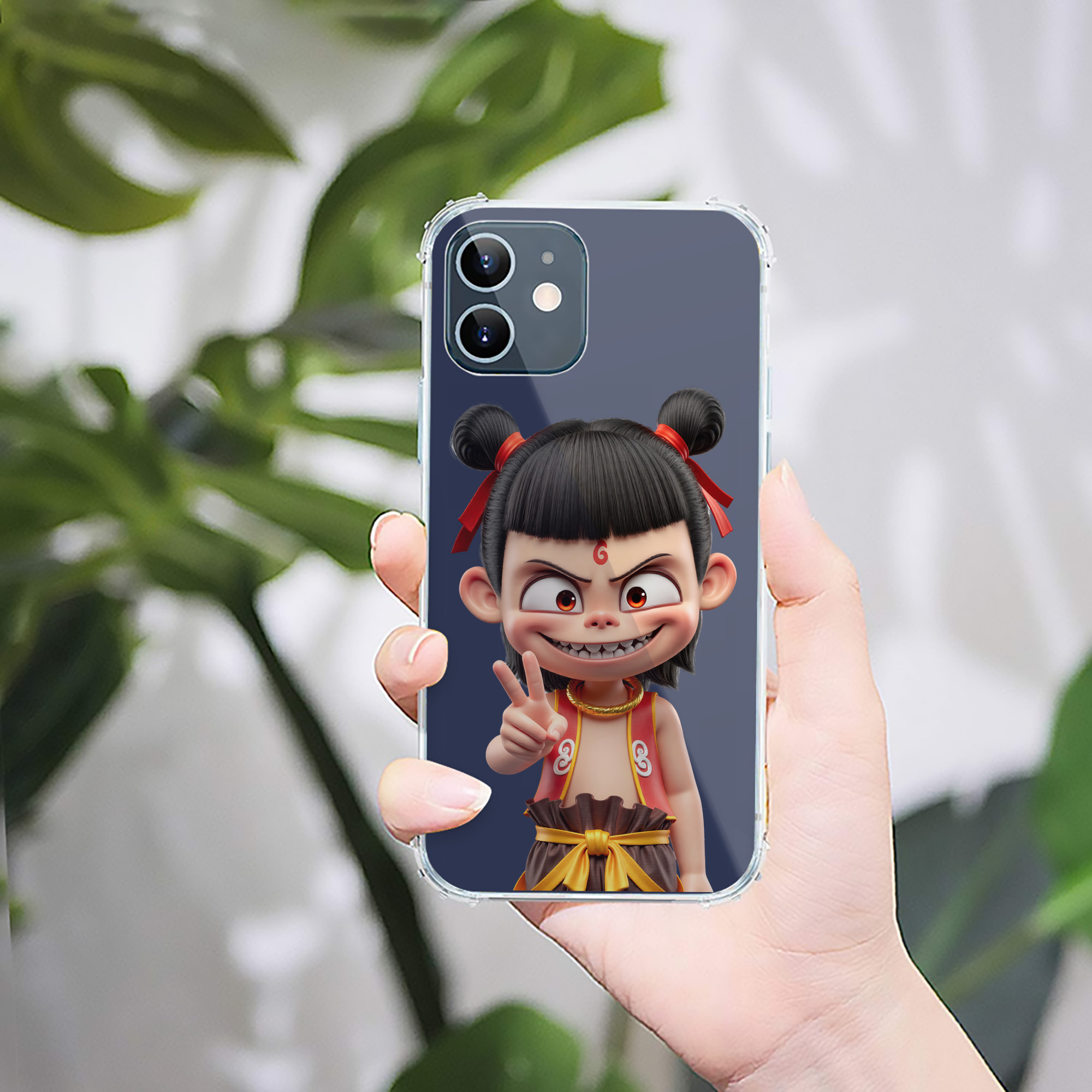 （画像用） Ne Zha 2 ナタ 魔童の大暴れ 【iPhone 12シリーズ対応】透明スマホケース（クリアソフトケース）